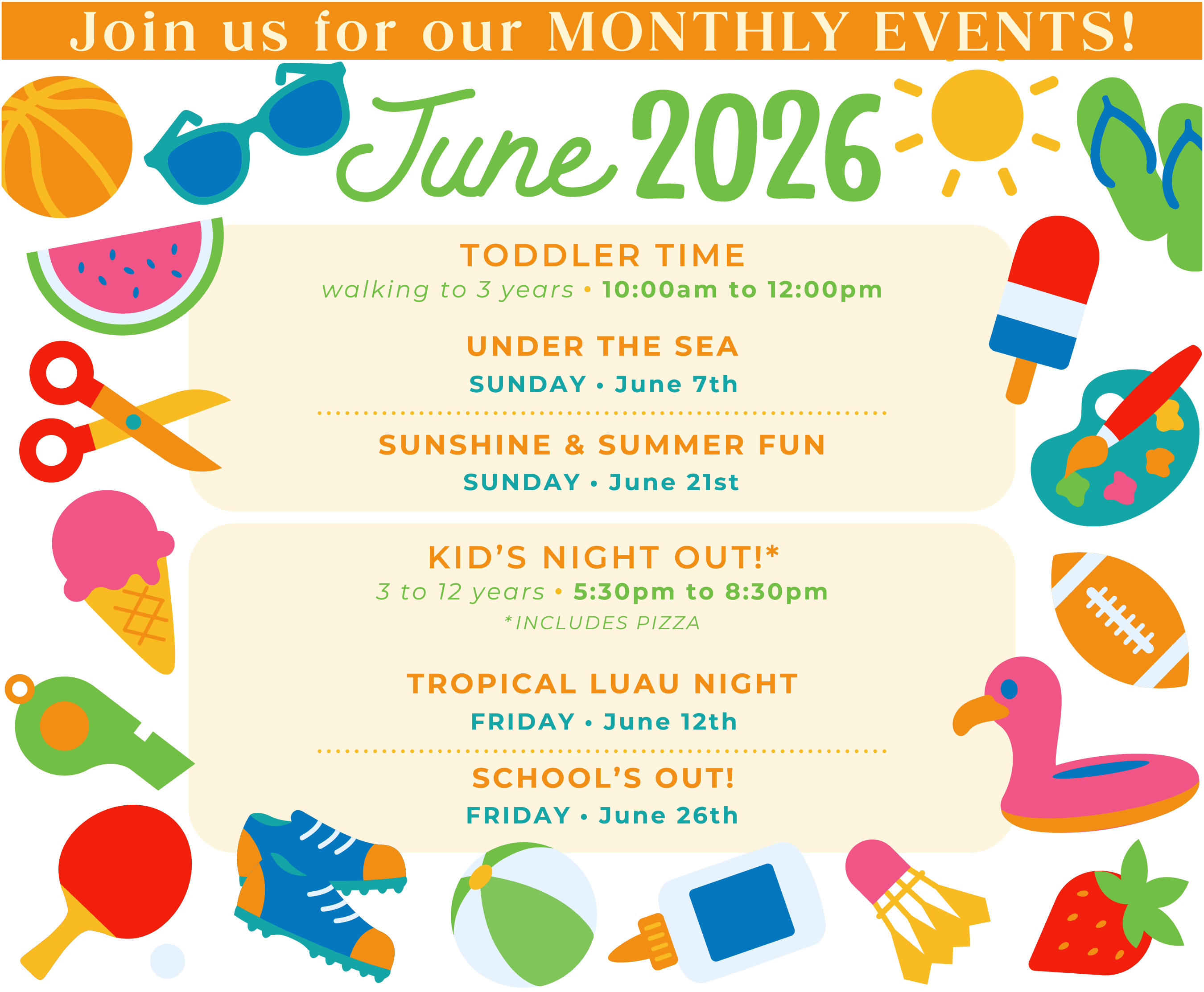 Monthly events